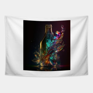 Living Life in Colour Abstract Bottle Tapestry