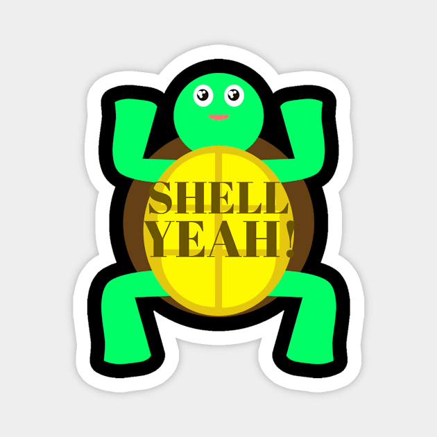 Shell Yeah! Magnet by Funky Turtle