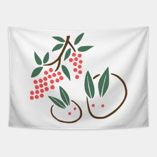 Cutie mochi bunny couple Tapestry