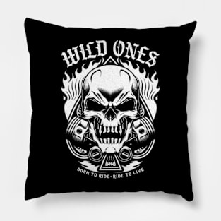 Fire Skull Pillow