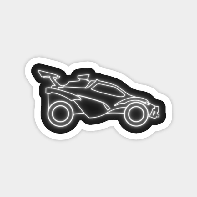 Octane White Glow (Must buy in black to enhance the effect) | Rocket League Magnet by rishibeliya