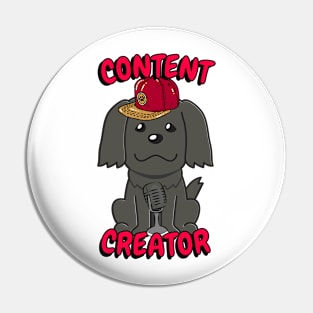 Cute black dog is a content creator Pin