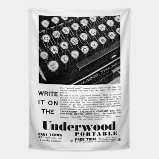 Underwood Typewriter Co. - Underwood Portable - 1931 Vintage Advert Tapestry