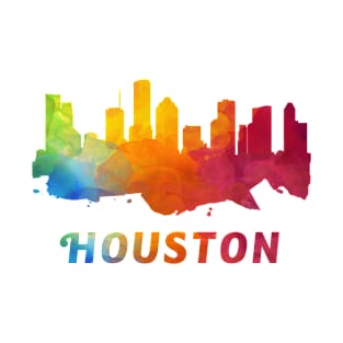 Houston Skyline Watercolor Style T-Shirt