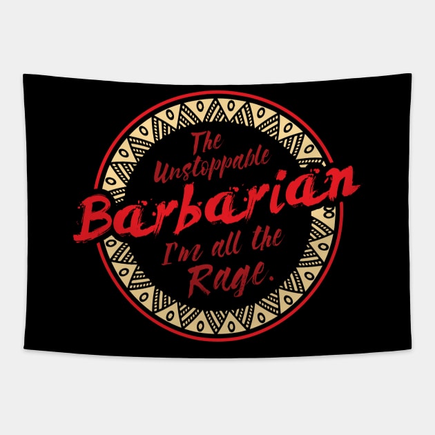 Dungeons & Dragons Barbarian Class Tapestry by Natural 20 Shirts