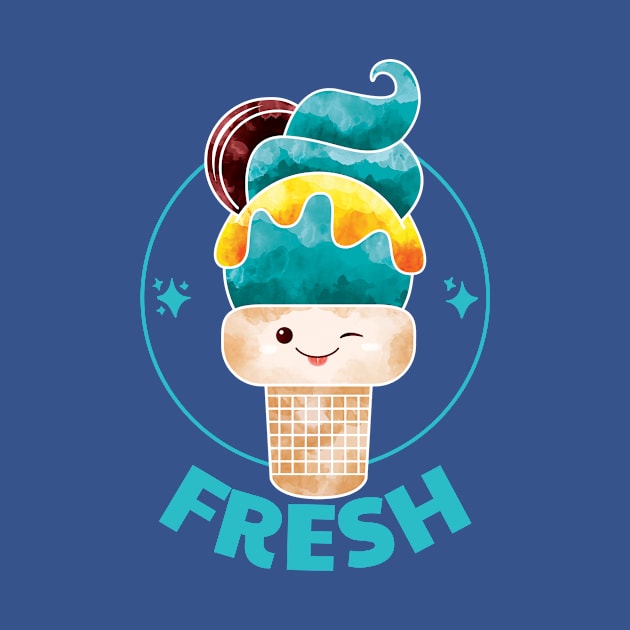 Fresh japanese kawaii ice cream by InkyArt