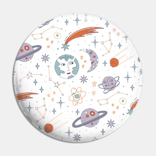 Cute Pattern with astronomy symbols Pin