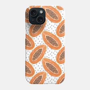 Papaya Polkadot Pattern Phone Case