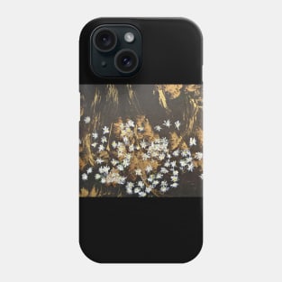 Daisies in Gold Abstraction Phone Case