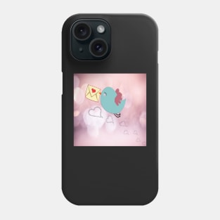 Cute Couple Gifts Bird Love Mail Valentines Day Hearts Phone Case