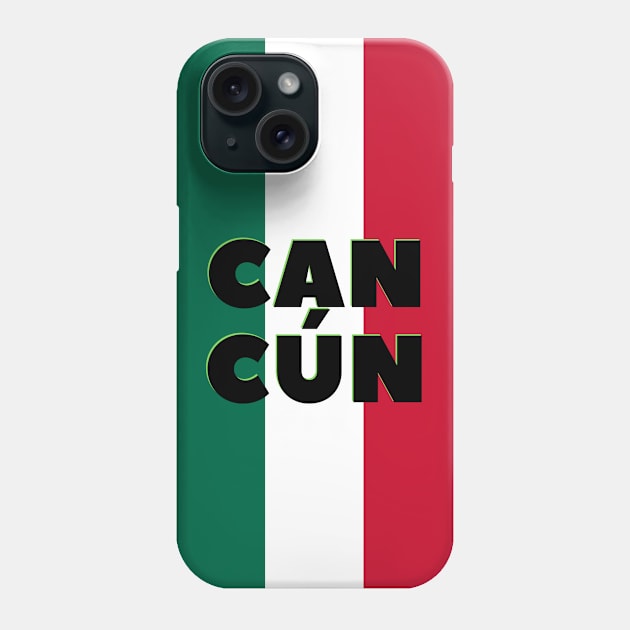 Cancún City in Mexican Flag Colors Vertical Phone Case by aybe7elf