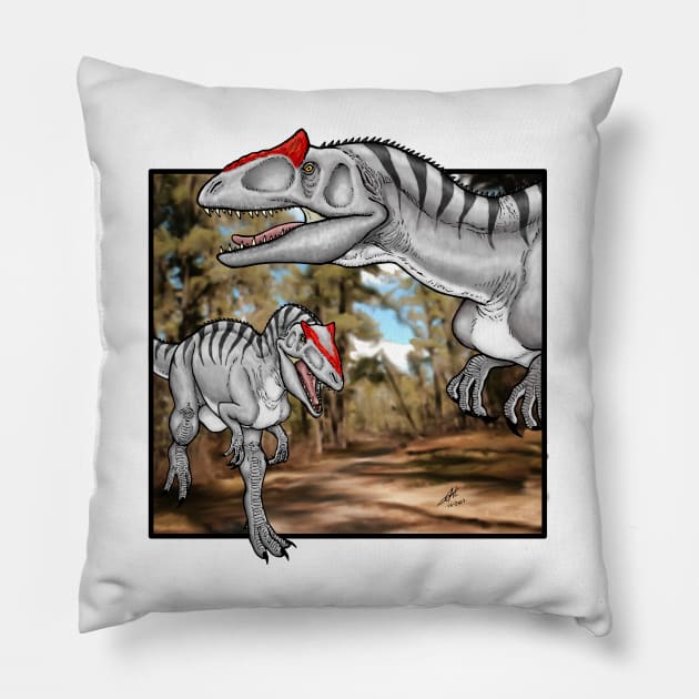 Allosaurus Pillow by PaleoFantasies