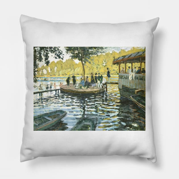 Claude Monet La Grenouillère Wall Art Pillow by VanillaArt