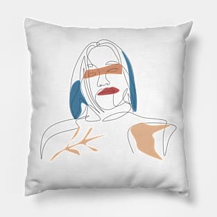 Abstract face of beautiful woman Pillow