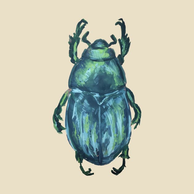 Shiny Green Beetle by SosiCreatesArt