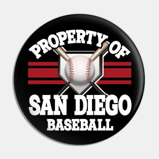 Proud Name San Diego Graphic Property Vintage Baseball Pin