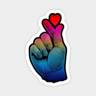 Heart Hand Sign RBG Magnet