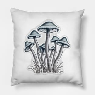 Fungi Fun: Cartoon Mushroom Print to Show Your Eco-Friendly Style 2 Pillow