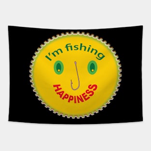 I'm fishing happiness Tapestry