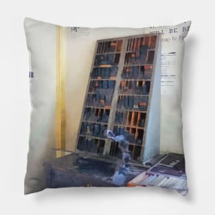 Printers - Vintage Slug Cutter in Print Shop Pillow