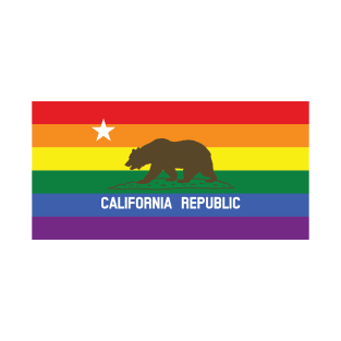 State of California Rainbow Pride Flag T-Shirt