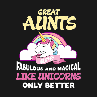 Great Aunt Unicorn Novelty Gift Shirt T-Shirt