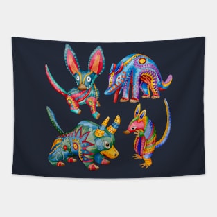 Dia de muertos animals Tapestry