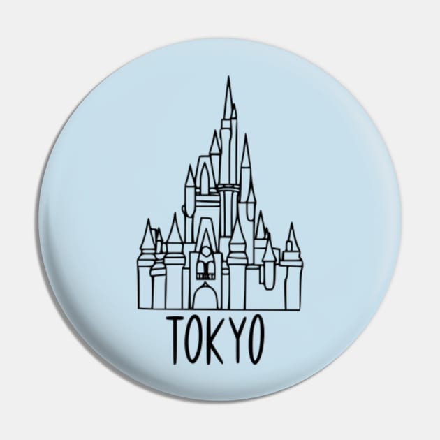 Tokyo Castle Pin by NerdGeekJen