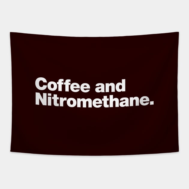 Coffee and Nitromethane Tapestry by retropetrol