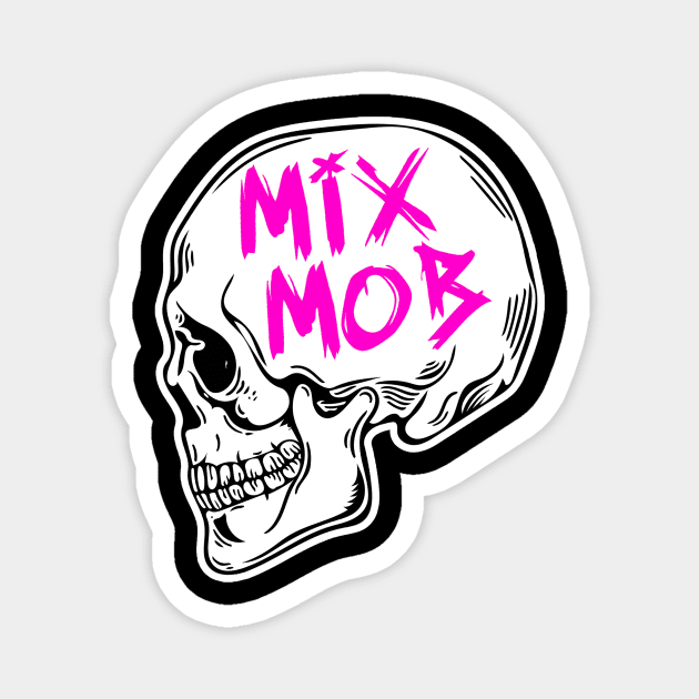 Mix Mob Skull (Pink) Magnet by Mix Mob