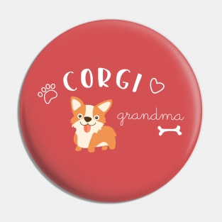 Corgi Grandma Pin