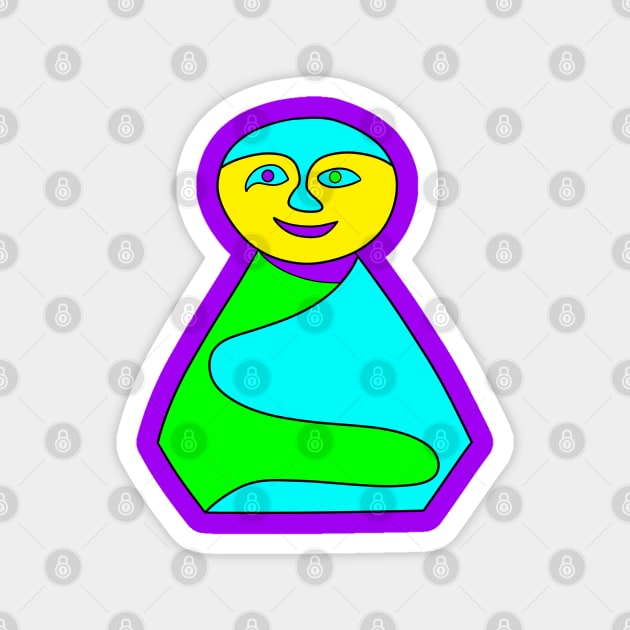 Aqua mix Buddha Magnet by VazMas Design