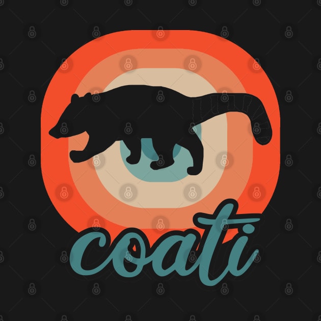 American coati animal motif illustration fan by FindYourFavouriteDesign