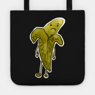 Sad Banana On Blue Background Tote