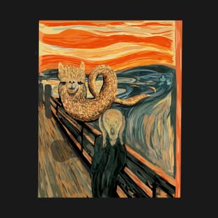 Funny Alpaca Loch Ness Monster The Scream Mashup Cryptid T-Shirt