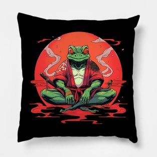 samurai frog Pillow