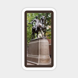 Paul Revere rides - large bronze statue in Boston. Magnet