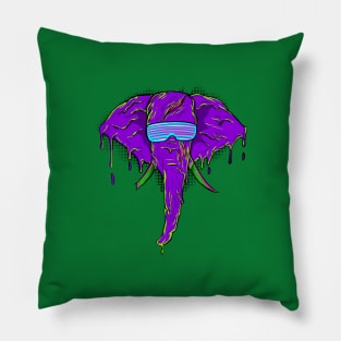 Melted Elephant Head Glasses Pillow