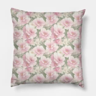 Stunning Watercolor Pink Anemone pattern Pillow