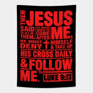 Luke 9:23 Follow Me Tapestry