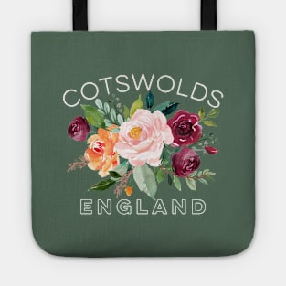 Cotswolds England British Watercolor Roses Tote