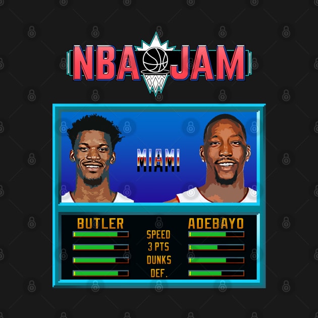 NBA JAM - Miami Basketball by Buff Geeks Art