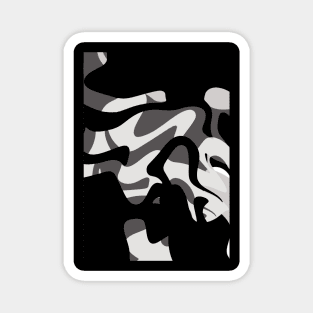 Black and White Camo Patter Magnet