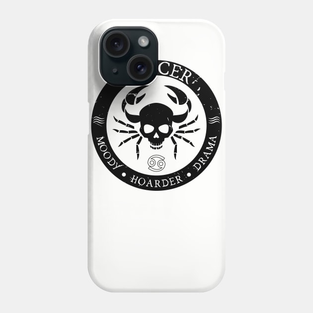 Savage Cancer Zodiac Antisocial Astrology Phone Case by atomguy