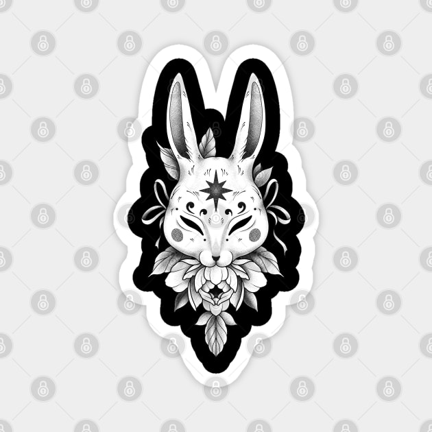 Oriental hare mask Magnet by Smurnov