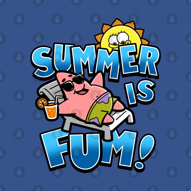 Funny Summer Slogan Sun Beach Vacation Cartoon for Kids by BoggsNicolas