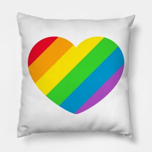 Rainbow LGBT Pride Heart Pillow