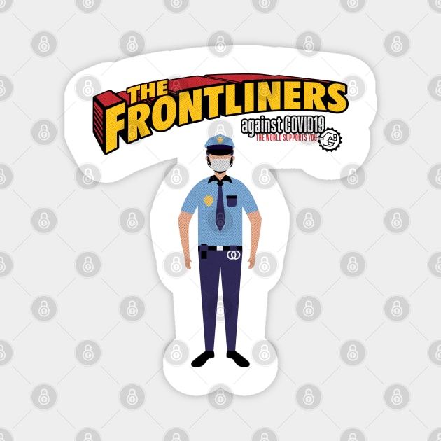 The Frontliners police officers Magnet by opippi