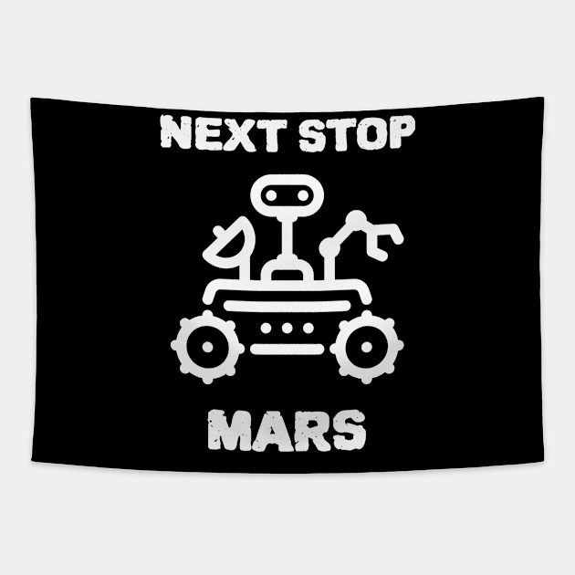 Next Stop Mars Space Exploration Design Tapestry by New East 