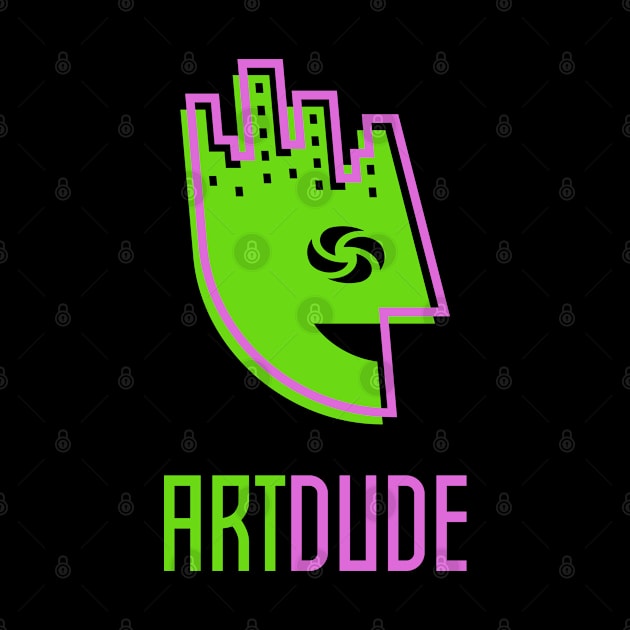 YourArtDude Logo In Lime And Pink by yourartdude